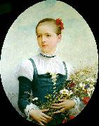 Lefebvre, Jules Joseph Portrait of Edna Barger of Connecticut Spain oil painting artist
